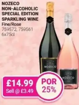 Bestway Nozeco non-alcoholic special edition sparkling wine fine/rose offer