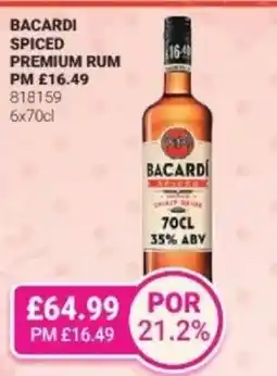 Bestway Bacardi spiced premium rum offer