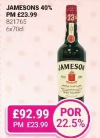 Bestway Jamesons 40% offer