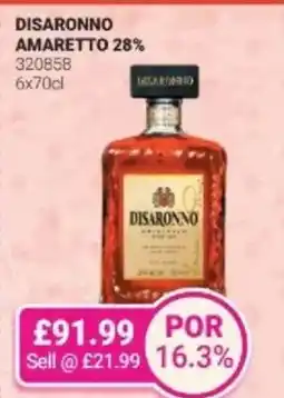 Bestway Disaronno amaretto 28% offer