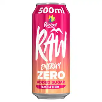Asda Rubicon Raw Energy Peach & Berry 500ml offer