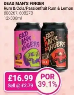 Bestway DEAD MAN'S FINGER Rum & Cola/Passionfruit Rum & Lemon offer