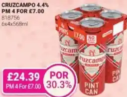 Bestway Cruzcampo 4.4% offer