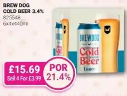 Bestway Brew dog cold beer 3.4% offer