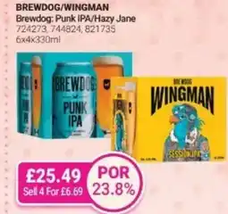 Bestway Brewdog/wingman brewdog: punk ipa/hazy jane offer