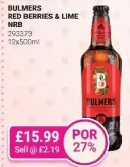 Bestway Bulmers red berries & lime nrb offer
