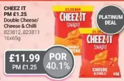 Bestway CHEEZ IT PM £1.2 Double Cheese/ Cheese & Chilli offer