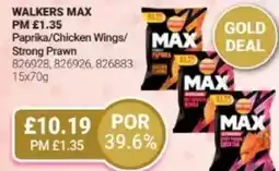 Bestway Walkers max Paprika/Chicken Wings/ Strong Prawn offer