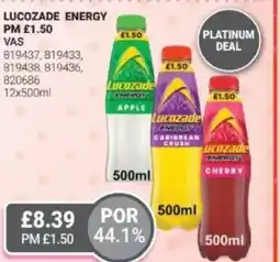 Bestway Lucozade energy offer