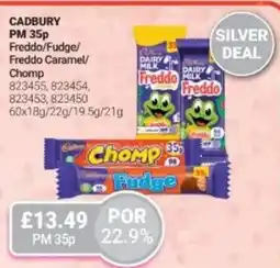 Bestway CADBURY Freddo/Fudge/ Freddo Caramel/ Chomp offer