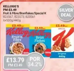 Bestway KELLOGG'S Fruit & Fibre/Branflakes/Special K offer