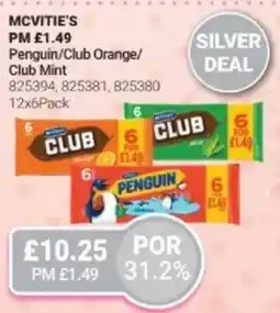 Bestway MCVITIE'S Penguin/Club Orange/ Club Mint offer