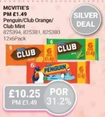 Bestway MCVITIE'S Penguin/Club Orange/ Club Mint offer