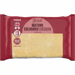 Iceland Iceland Mature Coloured Cheddar 400g offer