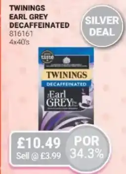 Bestway TWININGS Earl grey decaffeinated offer