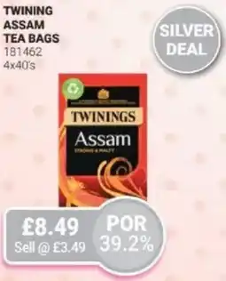 Bestway Twining assam tea bags offer