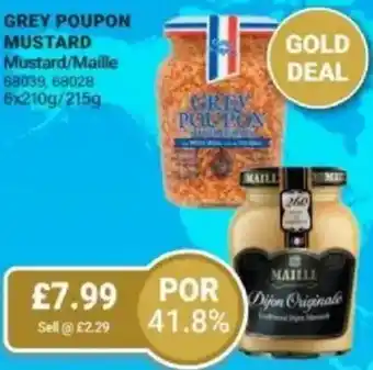 Bestway GREY POUPON MUSTARD Mustard/Maille offer