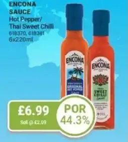 Bestway Encona sauce Hot Pepper/ Thai Sweet Chilli offer