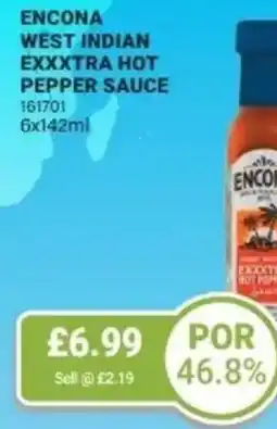 Bestway Encona west indian exxxtra hot pepper sauce offer