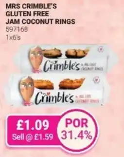 Bestway Mrs crimble's gluten free jam coconut rings offer