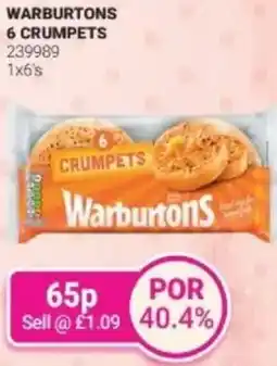 Bestway Warburtons 6 crumpets offer