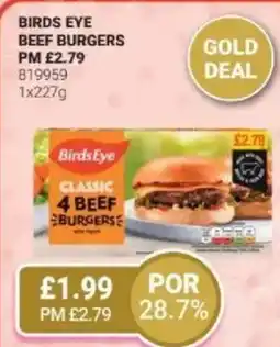 Bestway BIRDS EYE Beef burgers offer