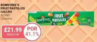 Bestway Rowntree's fruit pastilles lollies offer