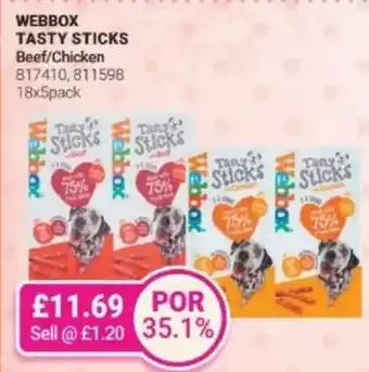 Bestway WEBBOX Tasty sticks Beef/Chicken offer