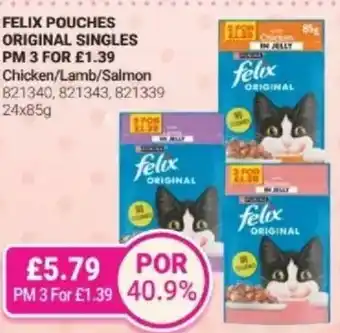 Bestway FELIX POUCHES Original singles Chicken/Lamb/Salmon offer