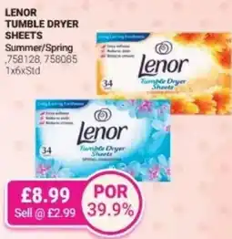 Bestway LENOR Tumble dryer sheets Summer/Spring offer