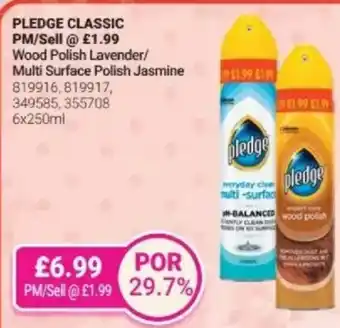 Bestway PLEDGE CLASSIC Wood Polish Lavender/ Multi Surface Polish Jasmine offer