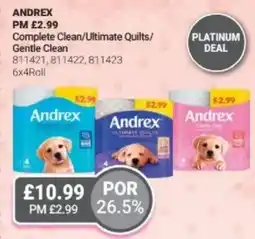 Bestway ANDREX Complete Clean/Ultimate Quilts/ Gentle Clean offer
