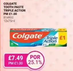 Bestway COLGATE Tooth paste triple action offer