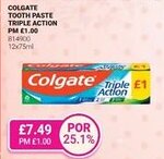 Bestway COLGATE Tooth paste triple action offer