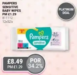Bestway PAMPERS Sensitive baby wipes offer