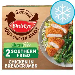 Tesco Birds Eye 2 Gluten Free Southern Fried Breaded Chicken Breast Steaks 180g offer