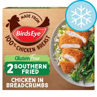 Tesco Birds Eye 2 Gluten Free Southern Fried Breaded Chicken Breast Steaks 180g offer