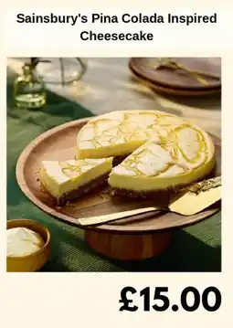 Sainsbury's Sainsbury's Pina Colada Inspired Cheesecake offer