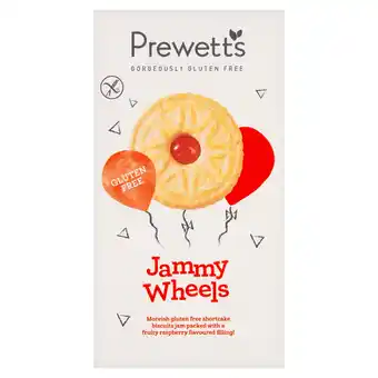 Tesco Prewetts Gluten Free Jammy Wheels 142g offer