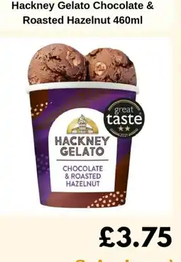 Sainsbury's Hackney Gelato Chocolate & Roasted Hazelnut offer