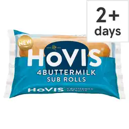 Tesco Hovis Buttermilk Sub Rolls 4 Pack offer