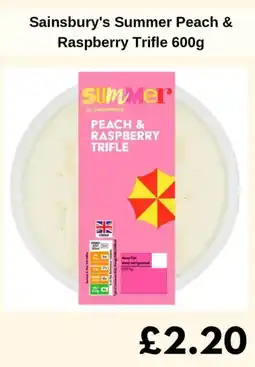 Sainsbury's Sainsbury's Summer Peach & Raspberry Trifle offer