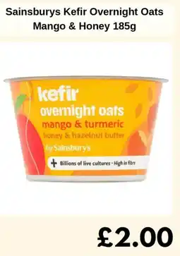 Sainsbury's Sainsburys Kefir Overnight Oats Mango & Honey offer
