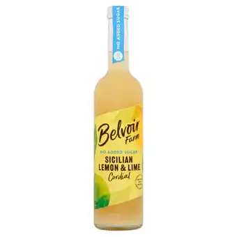 Asda Belvoir Farm No Added Sugar Sicilian Lemon & Lime Cordial 500ml offer