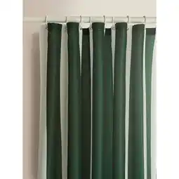 Asda George Home Green & White Striped Shower Curtain offer