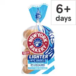 Tesco New York Bakery Lighter Sliced Bagels 5 pack offer