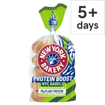 Tesco New York Bakery Protein Boost Sliced Bagels 5 pack offer