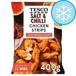 Tesco Tesco Salt & Chilli Chicken Strips 400g offer