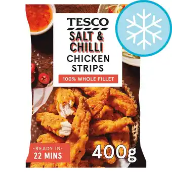 Tesco Tesco Salt & Chilli Chicken Strips 400g offer