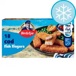 Tesco Birds Eye Cod Fish Fingers 18 Pack 504g offer
